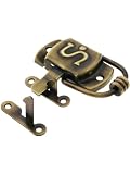Solid Brass Right Hand "S" Hoosier Latch in Antique-By Hand-Finish.