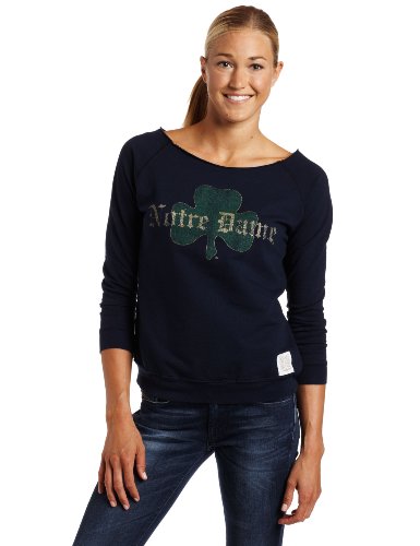NCAA Women's Blue Notre Dame Fighting Irish Short Sleeve Tee (Navy, Small)