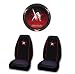 A Set of 2 Front Universal Fit Bucket Seat Cover and Steering Wheel Covver - Betty Boop Star Leg Up