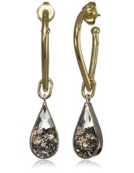 Moritz Glik "Kaleidoscope" 18K Gold Pear Shape Diamond Charm Hoop Earrings
