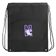 Northwestern Backpack Bag Drawstring Black Cinch Northwestern Wildcats Draw String Back Pack - For Boys Girls Students or Adults