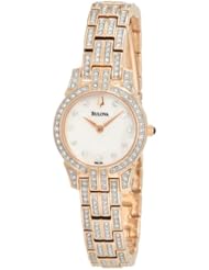 Bulova Womens 98L155 Crystal Round Watch