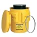 Eagle 1665 Yellow Blow-Molded HDPE Metal Band Salvage Drum with Bolt Lid, 65 gallon Capacity, 39" Height, 31" Diameter