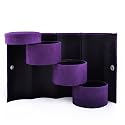 Cylindrical Jewelry Box / Jewelry Organizer for Travel - Purple, Gift Idea