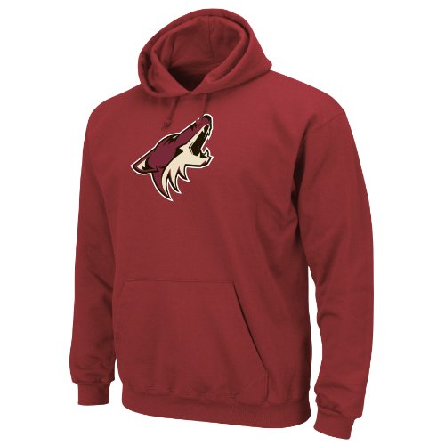 NHL Men's Phoenix Coyotes Heat Seal Long Sleeve Hooded Fleece Pullover (Dark Garnet, Medium)