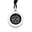 Ziovani 3-Tone Compass Circle Stainless Steel Pendant Necklace