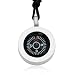 Ziovani 3-Tone Compass Circle Stainless Steel Pendant Necklace