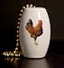 Red Rooster Porcelain Fan / Light Pull