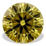 0.18 Ctw Canary Yellow Color Round Natural Diamond