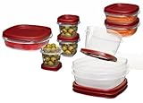 Rubbermaid FG7K3900CHILI Easy Find Lid 18-Piece Food-Storage Container Set with Lids