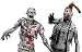 McFarlane Toys The Walking Dead Action Figures: Comic Book Series 1: Black & White Zombies 2-Pack_s-1