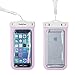 DandyCase iPhone 6 Case, Slim Waterproof Case for Apple iPhone 6 (Will NOT fit iPhone 6 Plus or Other Smartphones) - IPX8 Certified to 100 Feet [Retail Packaging (Pink)