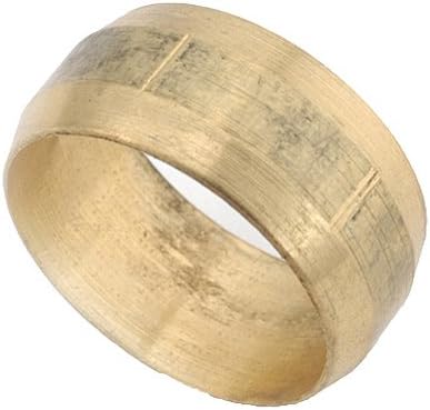 anderson metals corp 710060-04 3 Pack, 1/4 -Inch, Brass, Compression Sleeve