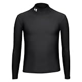 Under Armour ColdGear Junior Mock Long Sleeve T-Shirt (Black Youth Large)