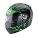 Scorpion Ardent EXO-500 Sports Bike Motorcycle Helmet w/ Free B&F Heart Sticker - Black/Green / X-Small