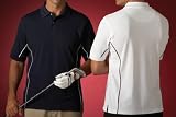 PGA Tour Men's Piped Performance Poly Mesh Golf Shirt. 7SK0004