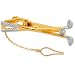 Golf Clubs clasp Tie Clip by Umo Lorenzo - Gold Metal