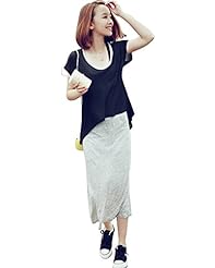 Polyester Short Sleeves Round Neck  Dress