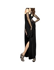 Cotton/Metallic/Polyester Off the Shoulder  Stretchy  Dress With Rhinestones