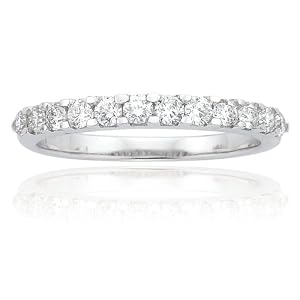 14k White Gold Diamond Ring (I-J Color, I2-I3 Clarity), Size 6 by