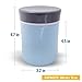 Stainless Steel Insulated Food Lunch Jar, Wide Mouth, Vacuum Keeps Food Hot or Cold, Sky Blue, 380 ml