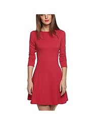 Long Sleeves General Print Fitted Cotton/Polyester Party Dress 