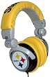 iHip NFH22PS NFL Pittsburgh Steelers DJ Style Headphones, Black/Yellow