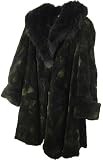 2105 Ladies Sz 24W Multi Color New Real Sheared Canadian Coyote Fur Winter Over Half 3/4 Coat Knee Length Big Fox Shawl Collar Roll Up Cuff Vies Long Hair Beaver Fox Mink