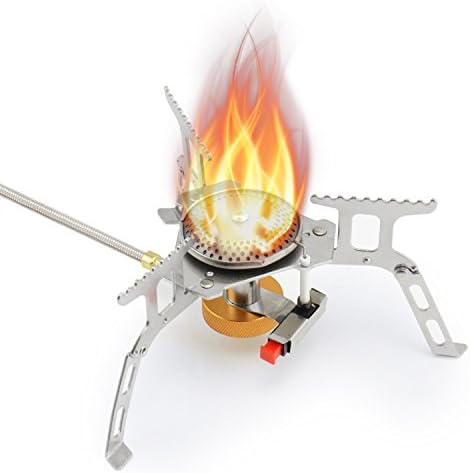 CinkeyPro Ultralight Mini Foldable Camp Chef Stove Outdoor Backpacking Camping Stove Cookware for Cookout, Picnic, Camping, Hiking (Silver)