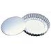 Fat Daddio's Anodized Aluminum Fluted Tart Pan with Removable Bottom, 6.5 Inch x 1 Inch