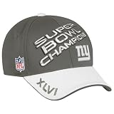 NFL Men's New York Giants Super Bowl Champions Locker Room Hat (Charcoal Grey, One Size Fits All)