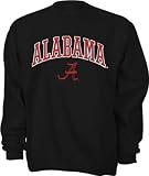 Alabama Crimson Tide Black Tackle Twill Crewneck Sweatshirt