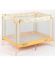 Compact Travel Cot - Dino (cream lemon)