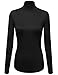 FPT Womens Basic Long Sleeve Rayon Turtleneck Top