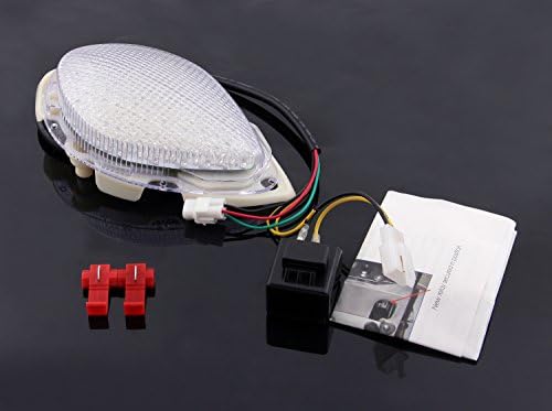 Areyoushop Clear LED Taillight Integrated Turn Signals for Yamaha Roadstar 2004-2008
