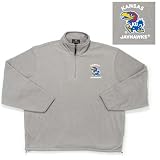Kansas Jayhawks NCAA Glacier Fleece Pullover Sweatshirt (Grey Heather)
