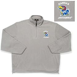 Kansas Jayhawks NCAA "Glacier" Fleece Pullover Sweatshirt (Heather)