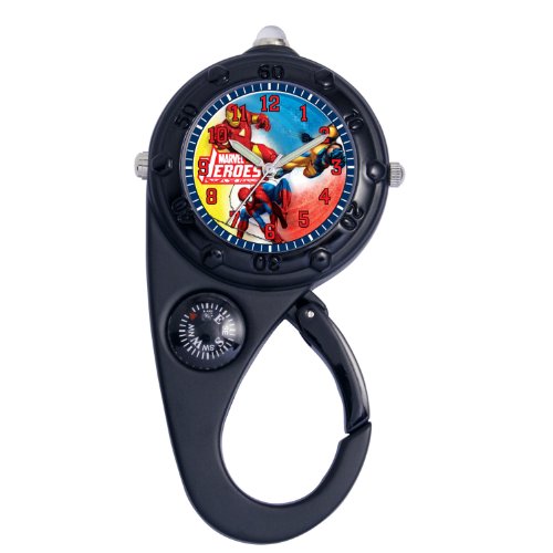 Marvel Comics Kids' MA0305-D515 Marvel Heroes Adventure Black Clip Watch