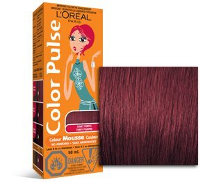 Color Pulse By Loreal, Concentrated Non-Permanent Hair Color Mousse, Funky Purple, 1 Ea
