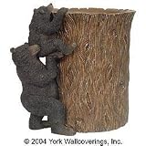 Blonder Home Black Bear Bathroom Wastepaper Basket
