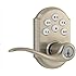 Kwikset 912 SmartCode&reg; Electronic Deadbolt w/Tustin Lever featuring SmartKey&reg; and Z-Wave in Satin Nickel