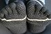 Small Black Yoga-Pilates ToeSox with Non-Slip Sole