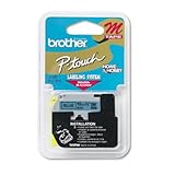 Brother Tape Cartridge 0.5IN Wide, Non-laminated Black On Green (M731)