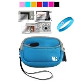 Mini Glove Camera Case for Fujifilm FinePix JV100 JV105 Z33WP + Universal Camera Screen Protector with Cleaning Cloth + Tripod for Fujifilm Slim Cameras+ SumacLife TM Wisdom Courage Wristband