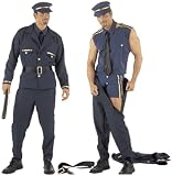 Limit Sport MA292 Gr. M - Sexy Polizist umwandelbar 7-teilig (Hemd-Hose-Hut-G&uuml;rtel-Jacke-Halskrause mit  Krawatte-kurze Hose)