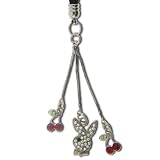 Playboy Gorgeous Dangly with Spotted Bunny with Clear Stones for you Mobile Phone, Camear, Rucksack or Handbag