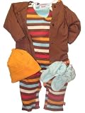 Review Zutano  / 5 Color Multi-Stripe Chocolate Outfit #1