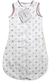 SwaddleDesigns zzZipMe Sack with 2-Way Zipper, Cozy Microplush Wearable Blanket, Sterling Little Dots in Pastel Pink 6-12 months