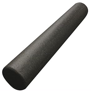 LuxFit Premium High Density Foam Roller 6 x 12 Round - Extra Firm With 1 Year Warranty