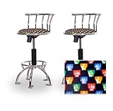 2 24"-29" The Beatles Seat Chrome Adjustable Specialty / Custom Barstools S ....